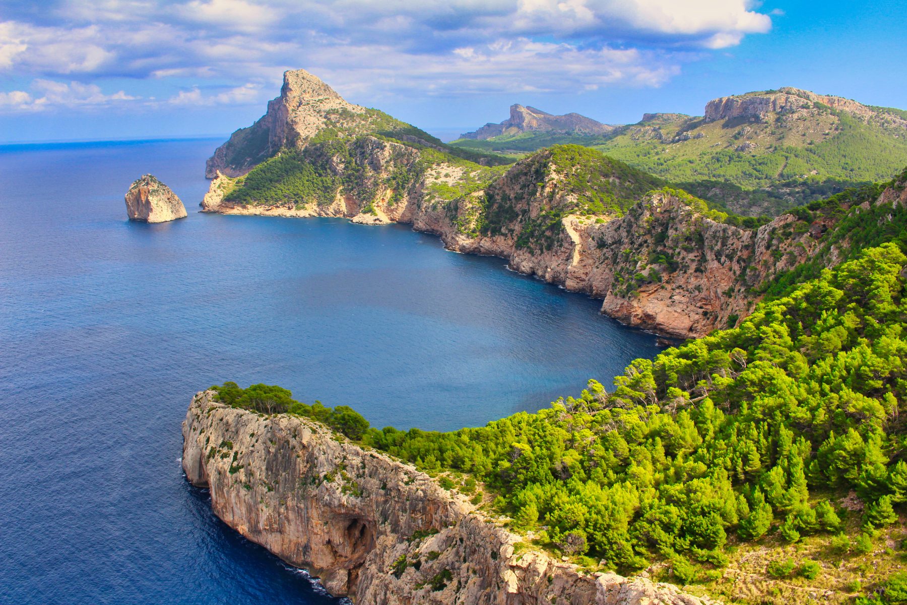 The Cap de Formentor peninsula seen from above