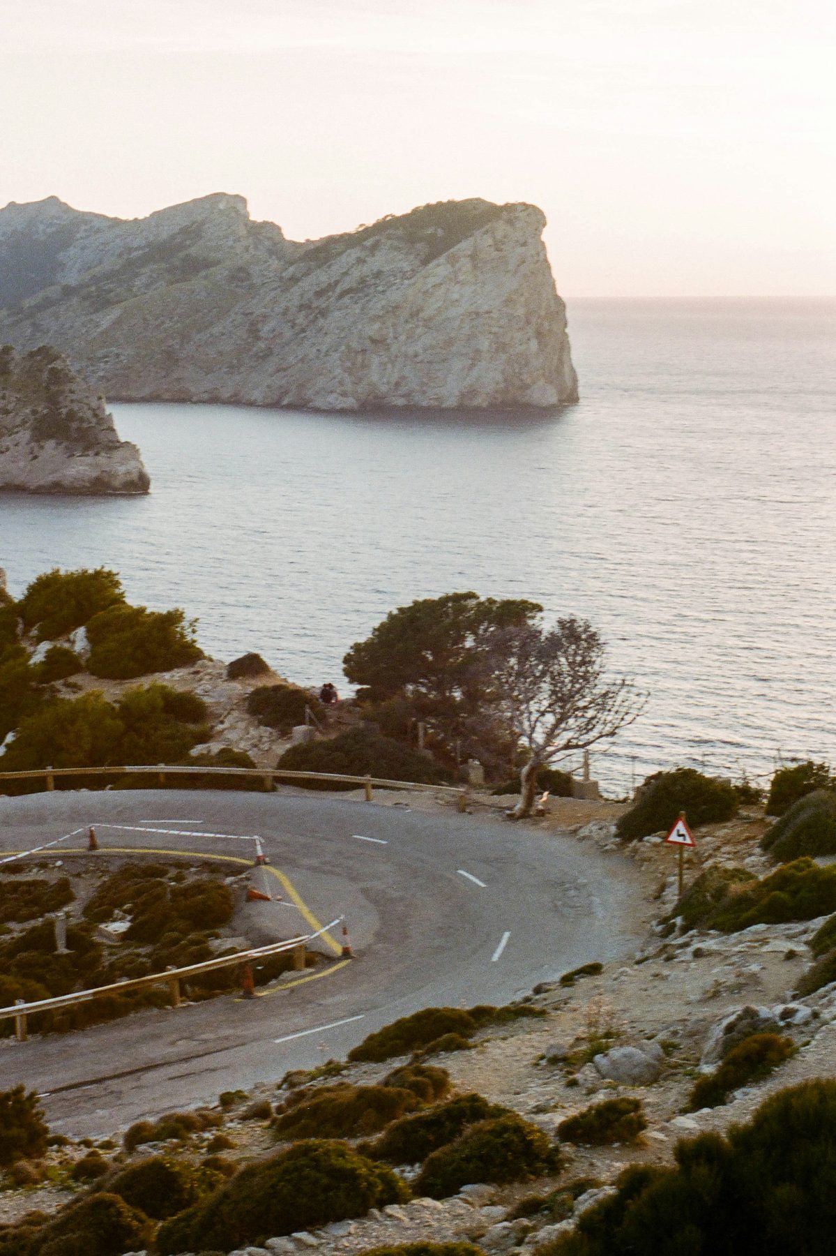 The Formentor peninsula coastal hairpin at dusk
